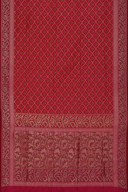 Image of Banarasi Silk Fuchsia-Pink Saree