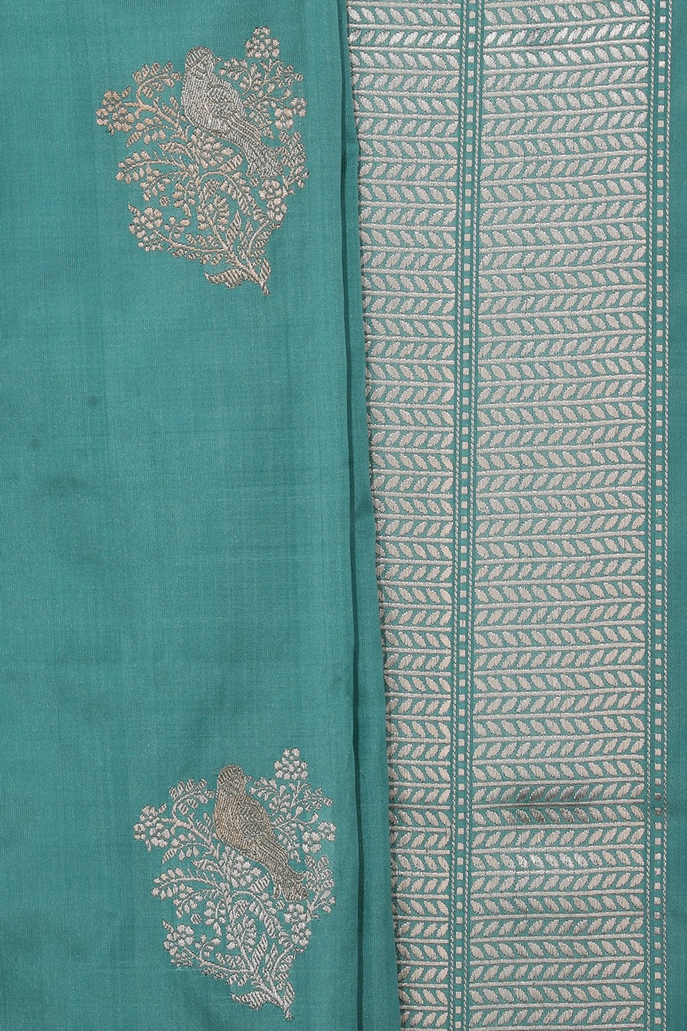 Banarasi Silk Aqua-Blue Saree