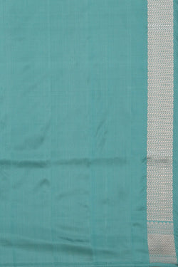 Image of Banarasi Silk Aqua-Blue Saree