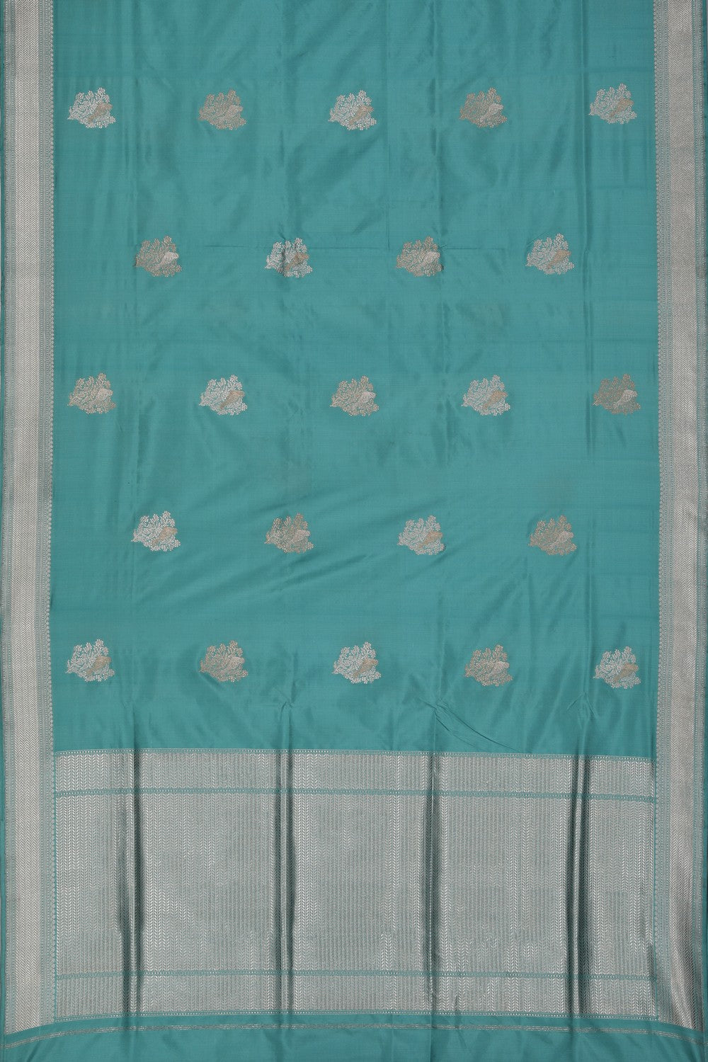 Banarasi Silk Aqua-Blue Saree