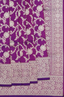 Image of Banarasi Silk Violet Saree