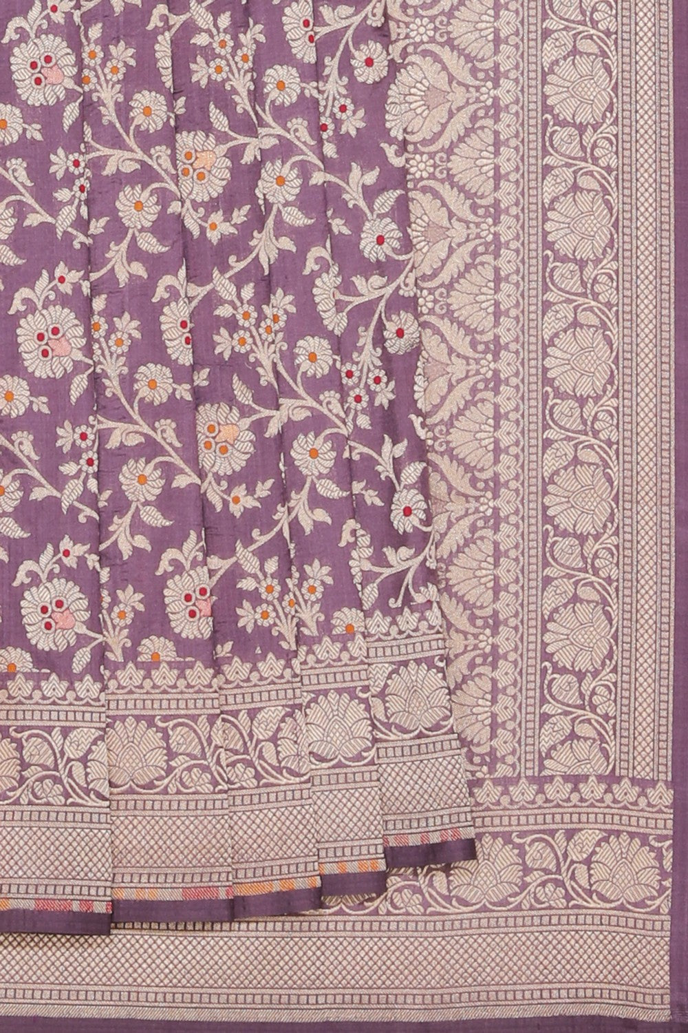 Banarasi Silk Lavender-Purple Saree