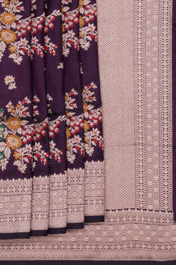 Image of Banarasi Silk Violet Saree