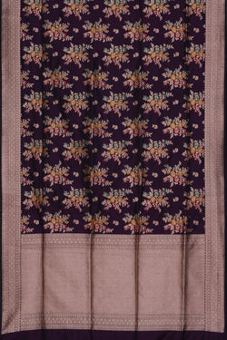 Image of Banarasi Silk Violet Saree