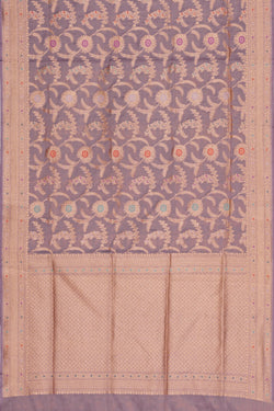 Image of Banarasi Silk Tissue Brocade Purple Saree