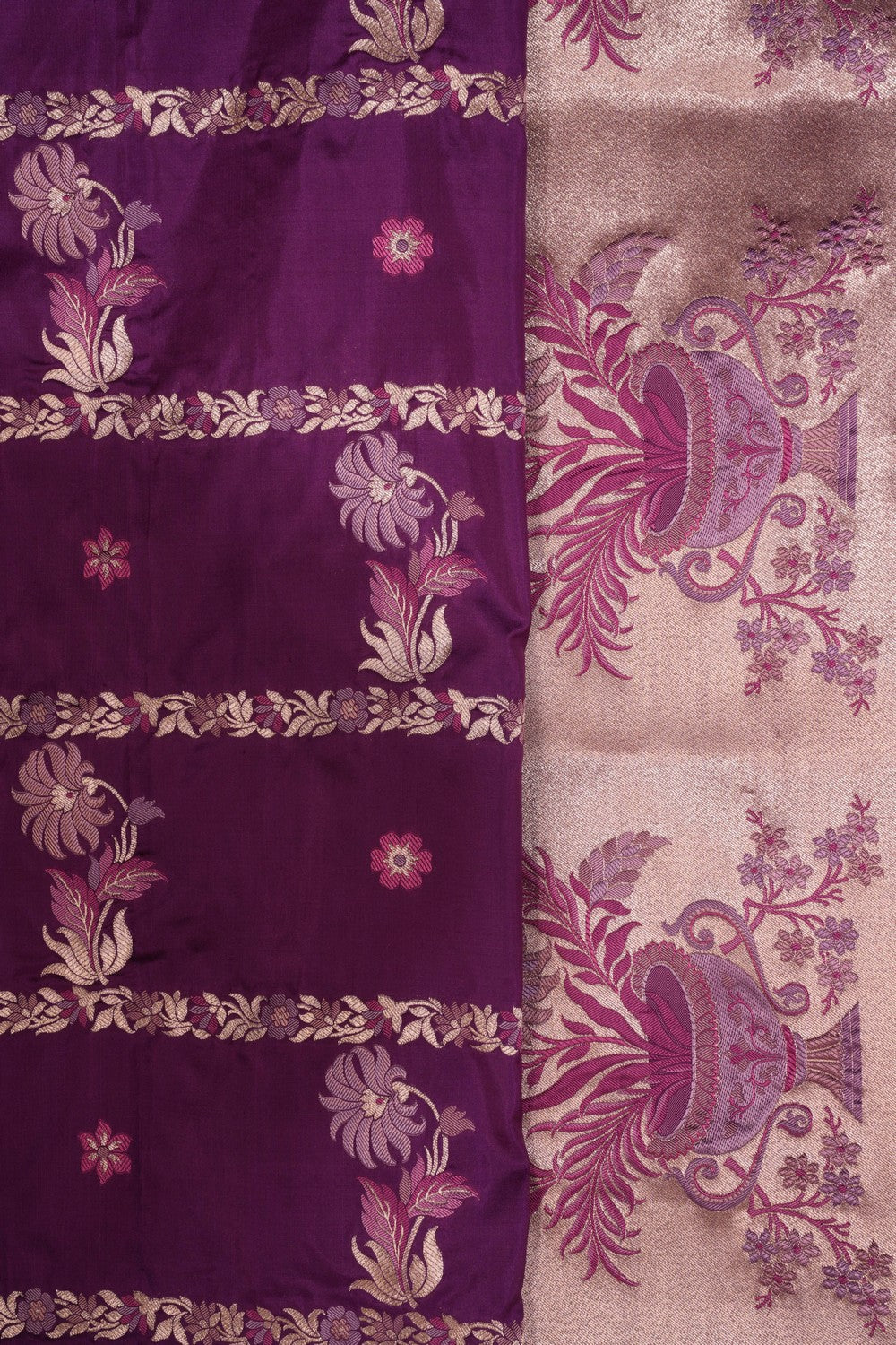 Banarasi Silk Violet Saree