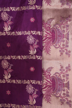 Image of Banarasi Silk Violet Saree