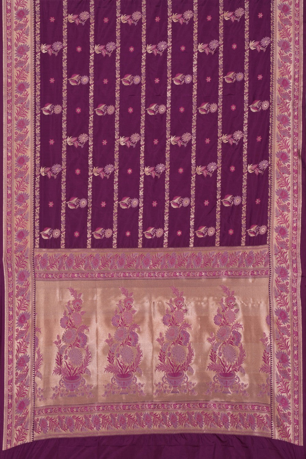 Image of Banarasi Silk Violet Saree