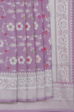 Image of Banarasi Silk Lavender Purple Saree