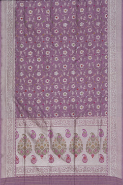 Image of Banarasi Silk Lavender Purple Saree