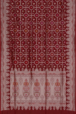 Image of Banarasi Silk Maroon Saree