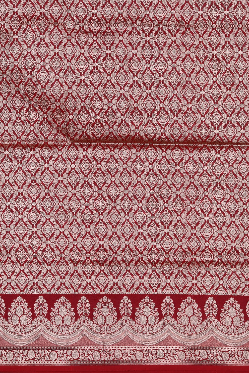 Image of Banarasi Silk Maroon Saree