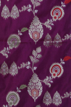 Image of Banarasi Silk Purple Saree