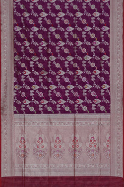 Image of Banarasi Silk Purple Saree