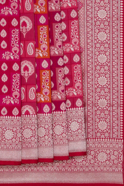 Image of Banarasi Silk Pink Saree