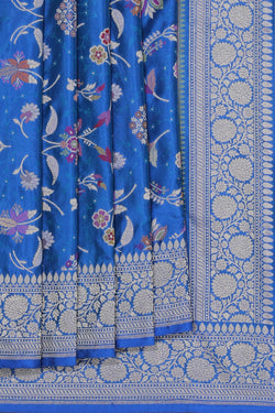 Image of Banarasi Silk Blue Saree