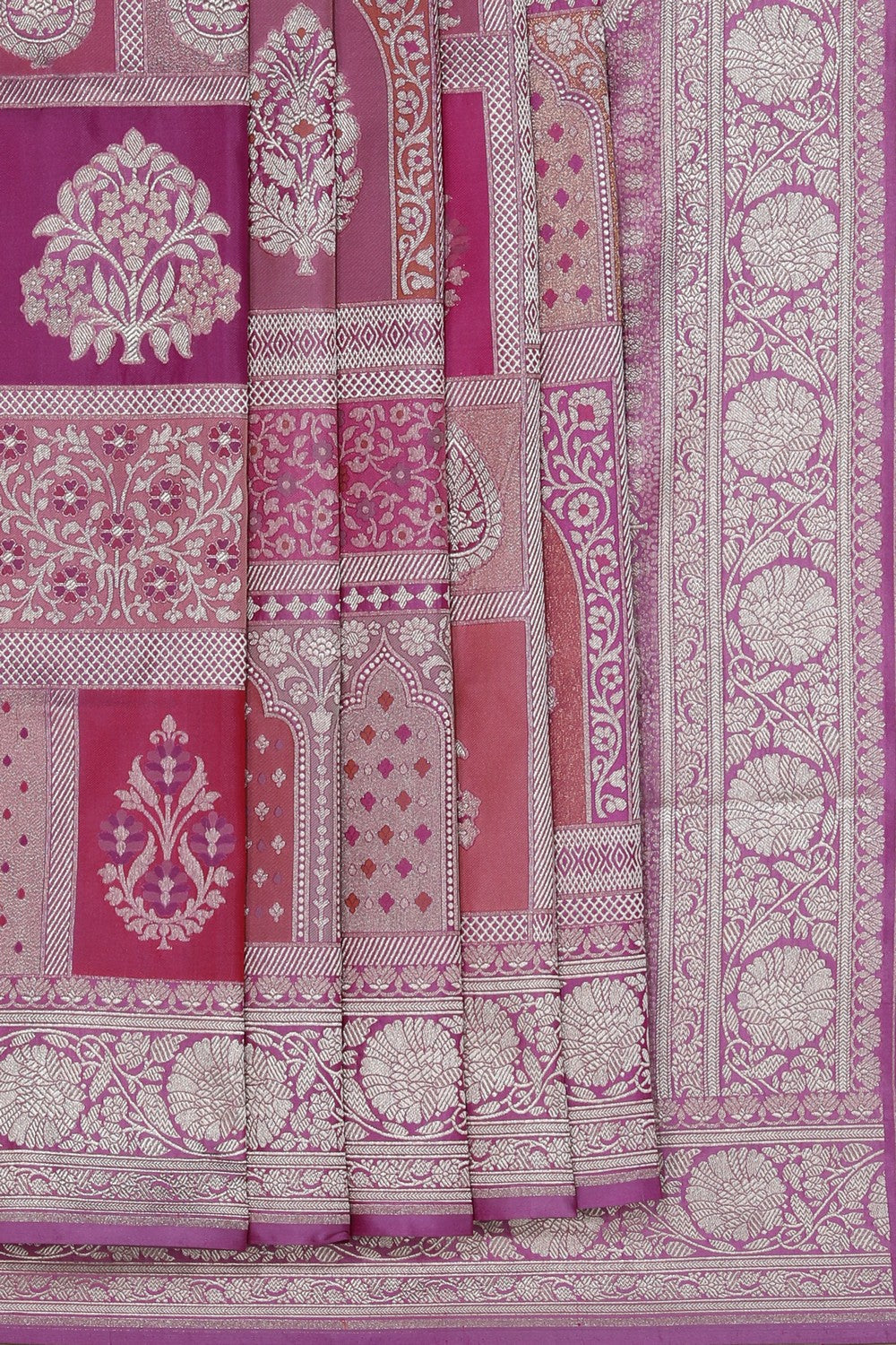 Banarasi Silk Lavender-Pink Saree