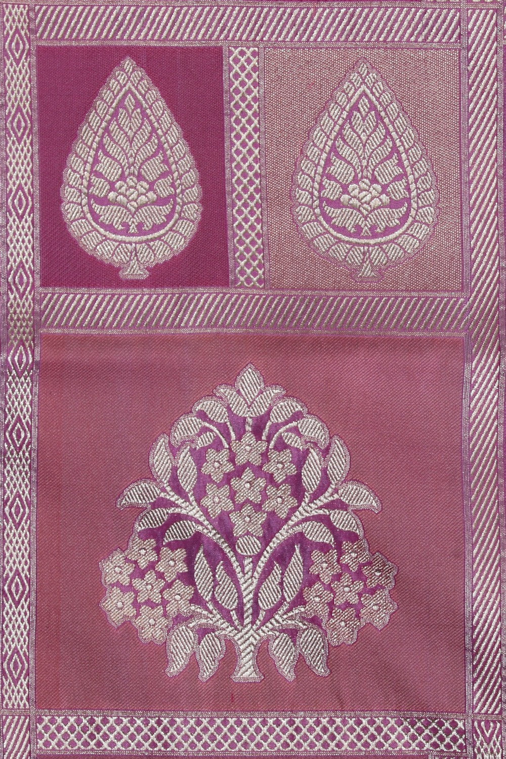 Banarasi Silk Lavender-Pink Saree