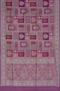 Image of Banarasi Silk Lavender-Pink Saree