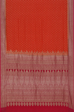 Image of Banarasi Georgette Orange Saree