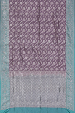 Image of Banarasi Silk Lavender-Purple Saree