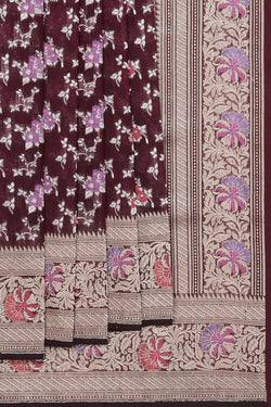 Image of Banarasi Silk Maroon Saree