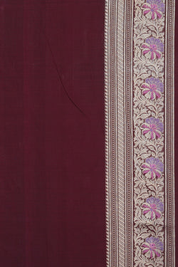 Image of Banarasi Silk Maroon Saree