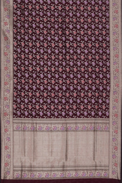 Image of Banarasi Silk Maroon Saree