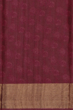 Image of Bhagalpur Tussar Plum Pink Saree