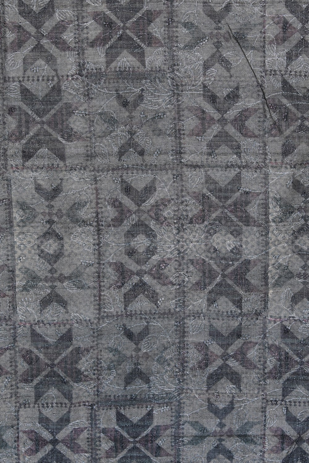 Bhagalpur Tussar Silk Grey Saree