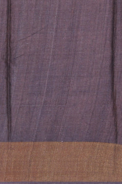 Image of Bhagalpur Tussar Silk Grey Saree