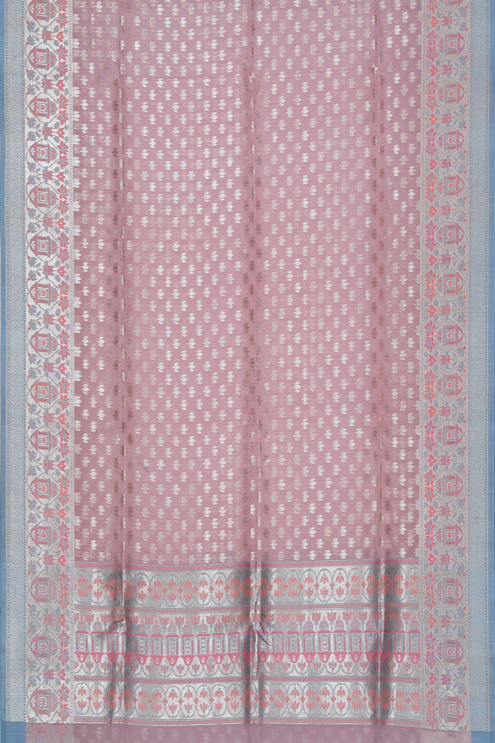 Kora Silk Onion-Pink Saree