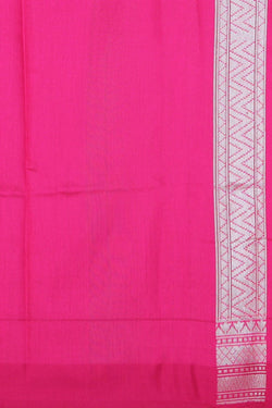 Image of Kora Silk Fuchsia-Pink Saree