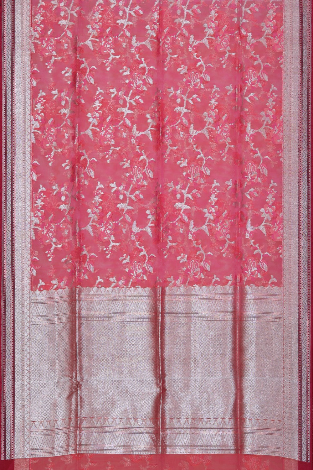 Kora Silk Fuchsia-Pink Saree