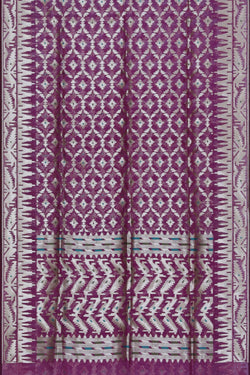 Image of Kora Silk Purple Saree