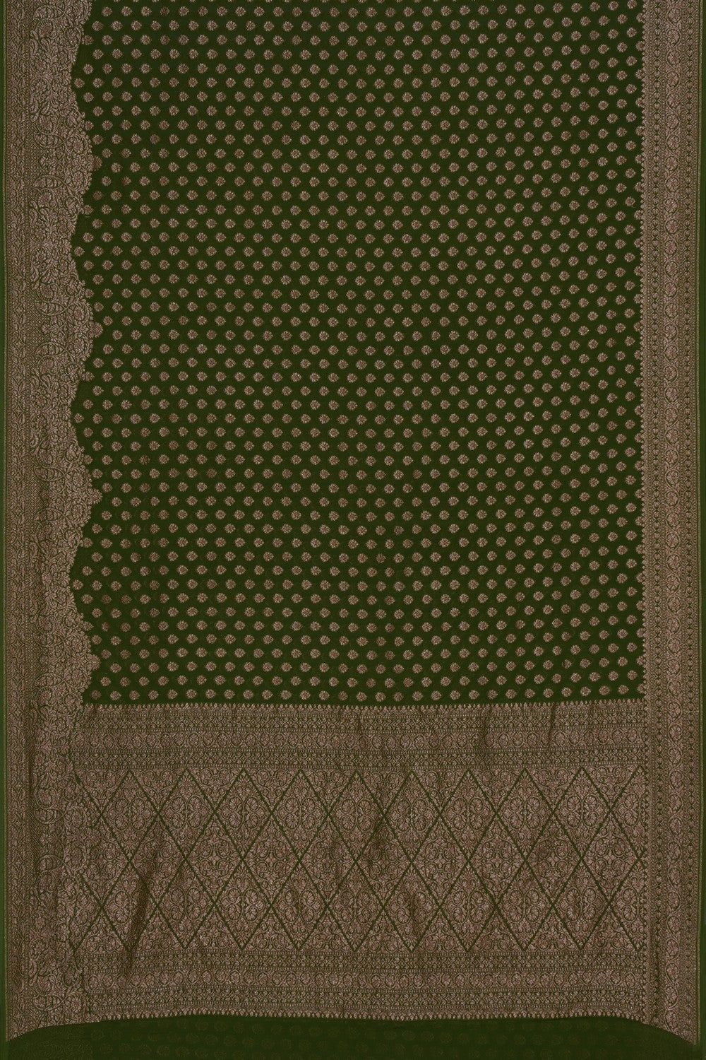 Banarasi Georgette Green Saree