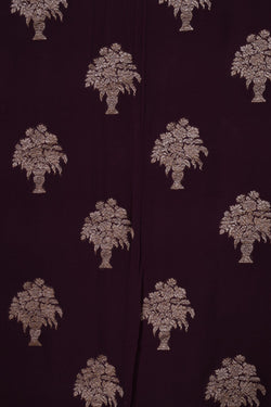 Image of Banarasi Georgette Violet Saree