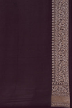 Image of Banarasi Georgette Violet Saree