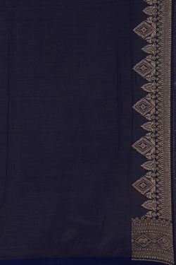 Image of Banarasi Georgette Navy Blue Saree