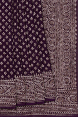 Image of Banarasi Georgette Violet Saree