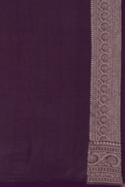 Image of Banarasi Georgette Violet Saree