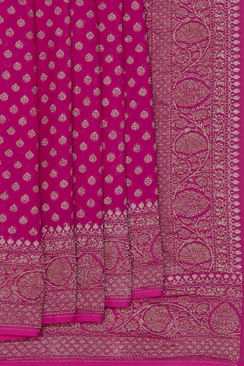 Banarasi Georgette Pink Saree