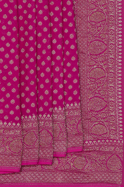 Image of Banarasi Georgette Pink Saree