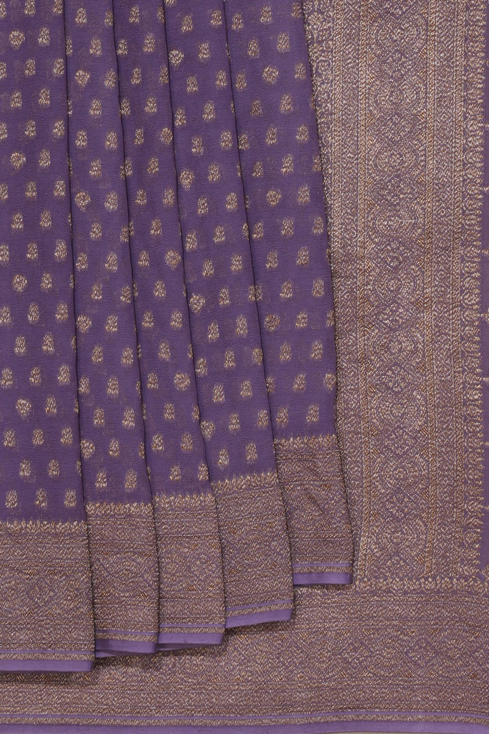 Banarasi Georgette Purple Saree