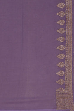 Image of Banarasi Georgette Purple Saree