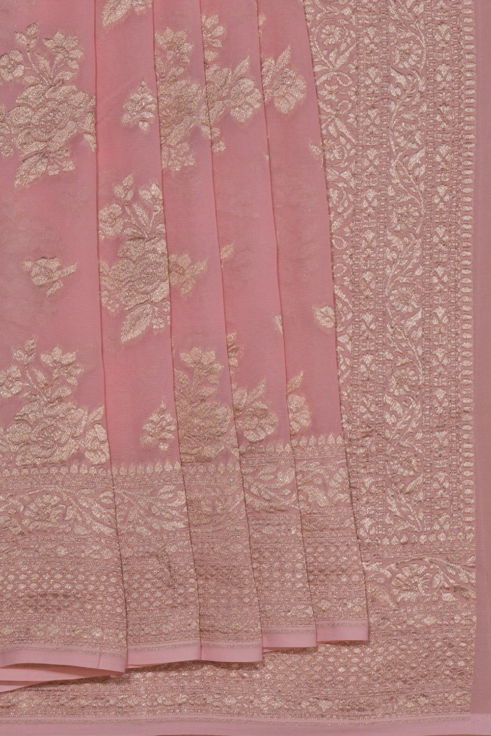 Banarasi Georgette Pink Saree