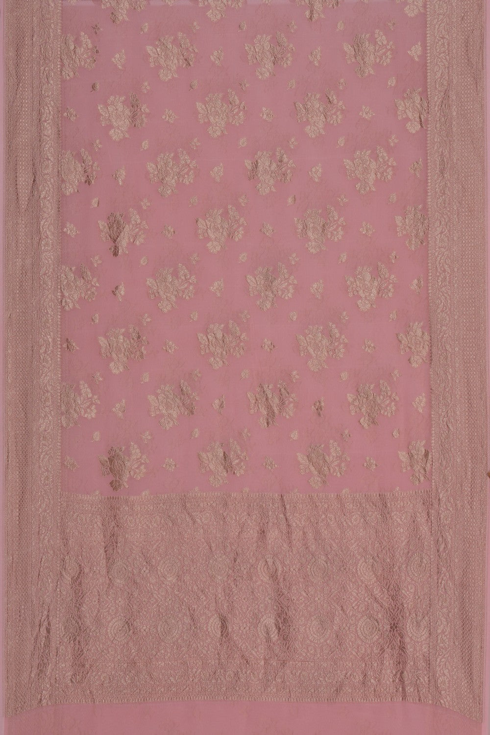 Banarasi Georgette Pink Saree