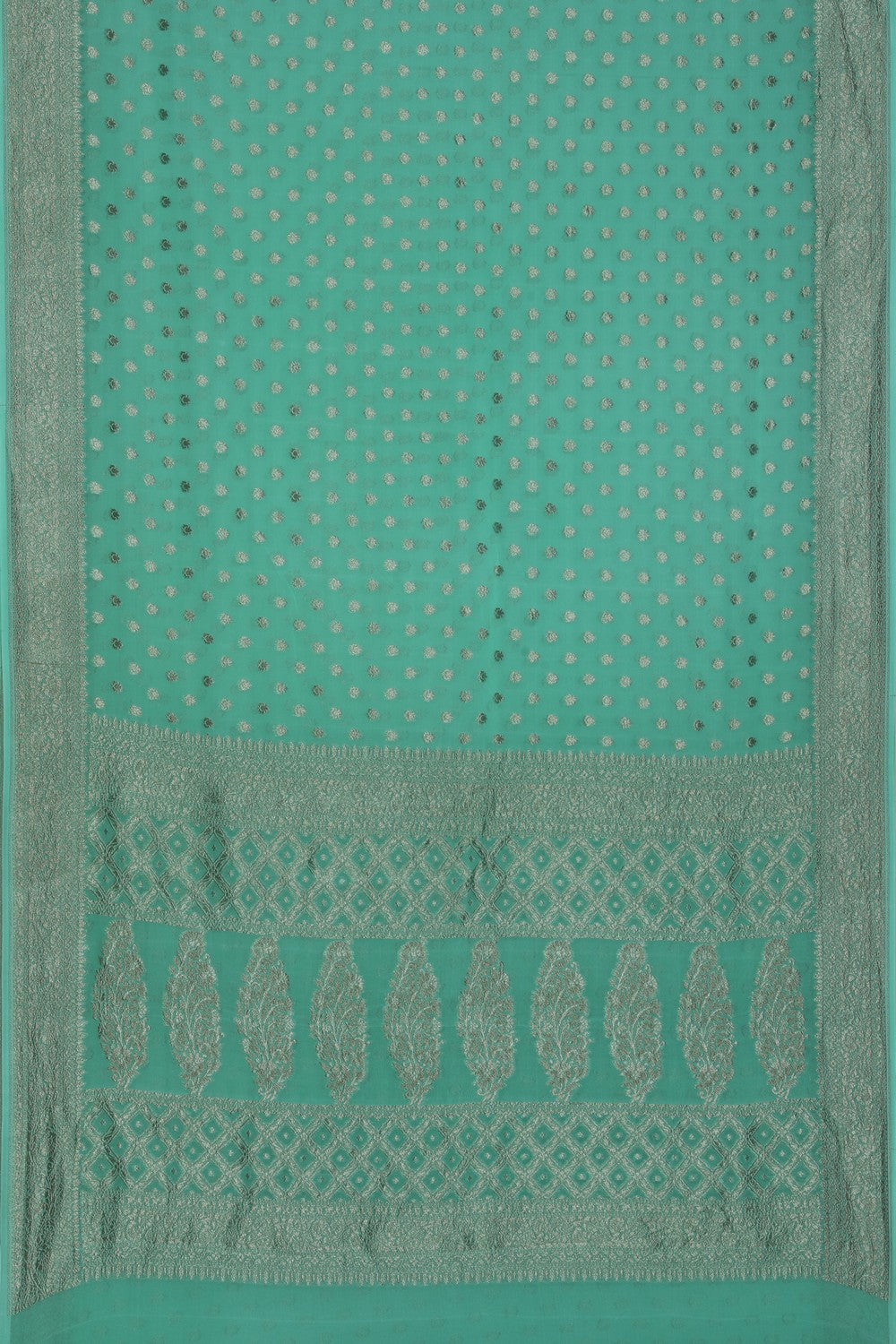 Banarasi Georgette Aqua Green Saree