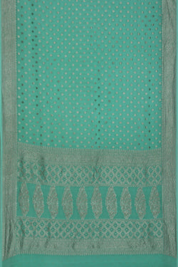 Image of Banarasi Georgette Aqua Green Saree