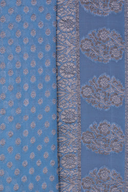 Image of Banarasi Georgette Pond Blue Saree